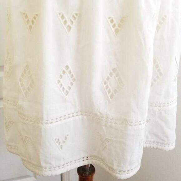 Scotch & Soda Skirt 2 White Lace Insert Eyelet Beach Holiday Summer Resort - Picture 2 of 12